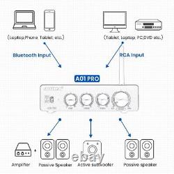 A01 Pro 100W x 2 Power Amplifier Bluetooth 5.1 Class D Amp TPA3116 2.0/2.1 Ch