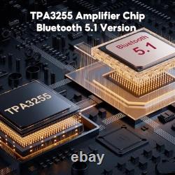 A08 PRO TPA3255 Power Amplifier Bluetooth 5.1 with VU Meter 300W+300W HiFi