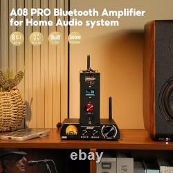 A08 PRO TPA3255 Power Amplifier Bluetooth 5.1 with VU Meter 300W+300W HiFi