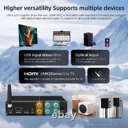 A50 PRO HiFi Power Amplifier 2.1 Channel Bluetooth USB Optical HDMI AUX Passive A50 PRO HiFi Power Amplifier 2.1 Channel Bluetooth USB Optical HDMI AUX Passive