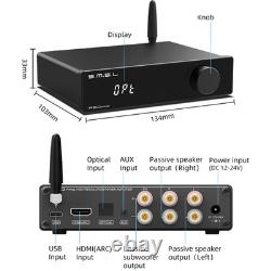 A50 PRO HiFi Power Amplifier 2.1 Channel Bluetooth USB Optical HDMI AUX Passive