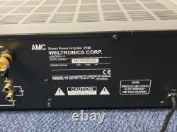 AMC 2100 Stereo Power Amplifier Pro Audio Amp 1 Channel Needs Service