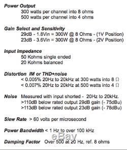 BRYSTON 4B-SST PRO Power Amplifier Amp 4BSST / 300W 500W Stereo / 900W Bridged