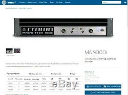 CROWN MACRO-TECH 9000I AMPLIFIER pro audio with box