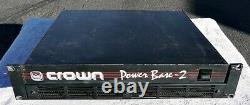 CROWN Power Base 2 Professional Power Amplifier Works Great Good Cond + wty