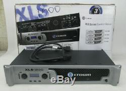 CROWN XLS1500 XLS-1500 PRO POWER AMPLIFIER With MANUAL BOX