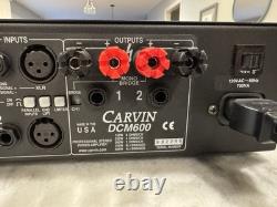 Carvin DCM600 600W Power Amplifier Rackmount 2-Channel Made USA Pro Audio -Works