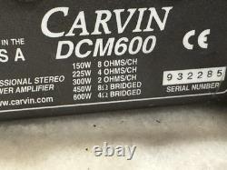 Carvin DCM600 600W Power Amplifier Rackmount 2-Channel Made USA Pro Audio -Works