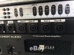 Crest Audio PRO8200 Professional Power Amplifier 2 x 2250w Lightweight amp