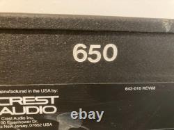 Crest Audio VS650 2-Channel Pro Power Amplifier 325W@4? 650W Bridge TourClass