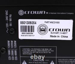Crown CDI 1000 Professional Power Amplifier 2-Channel Tested