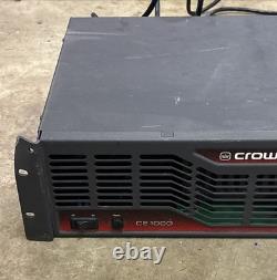 Crown CE1000 Stereo Power Amplifier 450W Per Channel 2U Rackmount Pro Audio Vtg