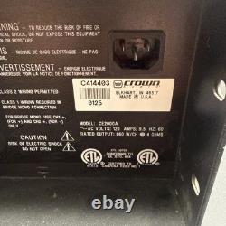 Crown CE2000 975 Watt 2 Channel Professional Power Audio Amplifier Rack-Parts