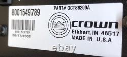 Crown CTS 8200 Rack Mount 8-Channel Professional Power Amplifier Tested Read Des