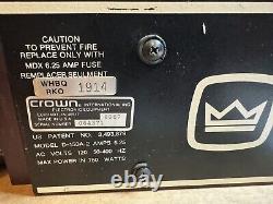 Crown D-150A Series II Professional Power Amplifier Untested