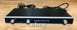 Crown D-75 2 Channel Power Amplifier 120V Pro Audio Studio Amp Hi/Fi Audiophile