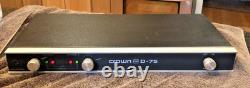 Crown D-75 2 Channel Power Amplifier 120V Pro Audio Studio Amp Hi/Fi Audiophile