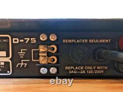 Crown D-75 2 Channel Power Amplifier 120V Pro Audio Studio Amp Hi/Fi Audiophile