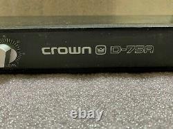 Crown D-75A Dual Channel Professional Audio Power Amplifier 30 Day Warranty