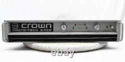 Crown Macro-Tech 2400 Professional Power Amplifier 2-CH 520-WithCH @ 8-Ohms