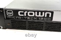 Crown Micro Tech 1200 Two Channel Power Amplifier Pro-Audio Rack-Mountable