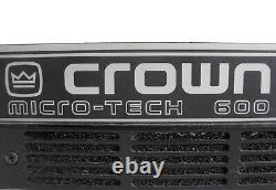 Crown Micro-Tech 600 2 Channel PA Power Amplifier Professional Audio System