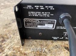 Crown Micro-Tech 600 professional PA power amplifier amp