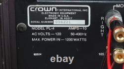 Crown Power Line Four Professional Power Amplifier Audiophile 165WPC Working VID Crown Power Line Four Professional Power Amplifier Audiophile 165WPC Working VID