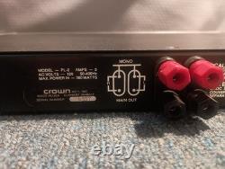 Crown Power Line two PL-2 Rackmount Stereo/Mono Power Amplifier (Pro Serviced)