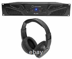 Crown Pro XLi800 600w 2 Channel DJ/PA Power Amplifier Amp XLI 800 + Headphones