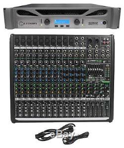 Crown Pro XTI6002 6000w Amplifier Amp, with DSP + Mackie ProFX 16-Channel Mixer
