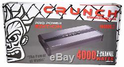 Crunch PD4000.2 4000 Watt 2-Channel Pro Power Car Audio Amplifier Class AB Amp