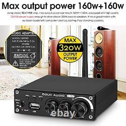 Douk Audio M1 PRO 320W Bluetooth Power Amplifier, 2 Channel Audio Amp