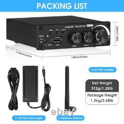 Douk Audio M1 Pro 320W Bluetooth Power Amplifier 2 Channel Audio Amp Wireless