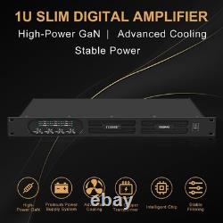 FULODE Professional 4-Channel Power Amplifier, 1U 4 x 1500W at 4-Ohm Audio