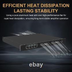 FULODE Professional 4-Channel Power Amplifier, 1U 4 x 1500W at 4-Ohm Audio