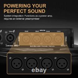 FULODE Professional 4-Channel Power Amplifier, 1U 4 x 1500W at 4-Ohm Audio