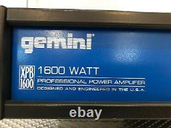 GEMINI XPB1600 220 VOLTS ONLY Pro audio 2 channel amplifier