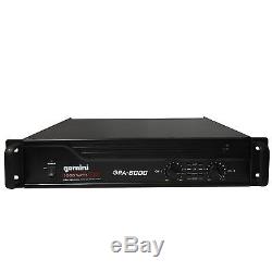 Gemini Pro GPA-6000 5000W 2 Channel Power DJ Amplifier 2U Rack Mount Amp Stereo
