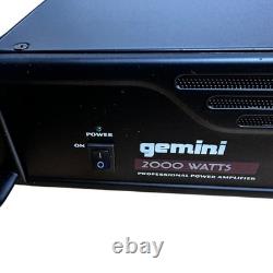 Gemini XGA-2000 Professional 2000 Watts Power Amplifier Black. Open Box