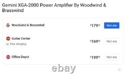 Gemini XGA-2000 Professional Power Amplifier, 2000Watt, Rack Mount, PA & DJ RIGS