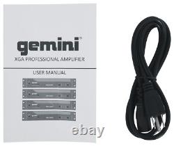 Gemini XGA-4000 4000w Pro DJ/PA Live Sound Power Amplifier+XLR Cables XGA4000