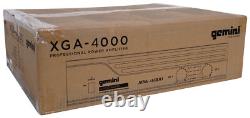 Gemini XGA-4000 4000w Pro DJ/PA Live Sound Power Amplifier+XLR Cables XGA4000
