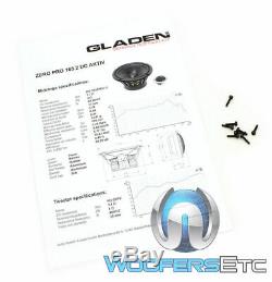 Gladen Zero Pro 165.2 DC Active 6.5 150w Rms Component Speakers Tweeters New