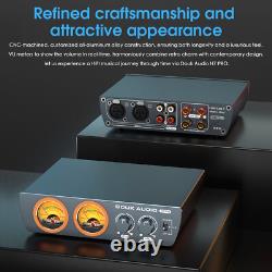 HIFI XLR Balanced Digital Power Amplifier Desktop Audio Amp withVU Meter 300W+300W