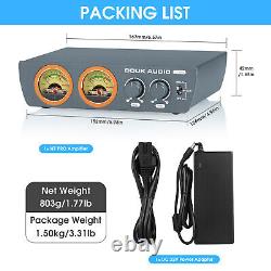 HIFI XLR Balanced Digital Power Amplifier Desktop Audio Amp withVU Meter 300W+300W