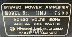 HITACHI HMA-7500 STEREO POWER AMPLIFIER FULLY RECAPPED + LED's PRO SERVICED