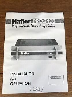 Hafler Pro2400 Professional Power Amplifier