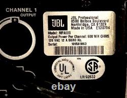 JBL MPA 600 Professional Amplifier Commercial Audio Equipment