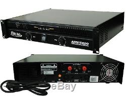 MR DJ AMP7800 PRO Series Power PA DJ Amplifier 2U Rack Mount 2 Ch. 7800 Watts